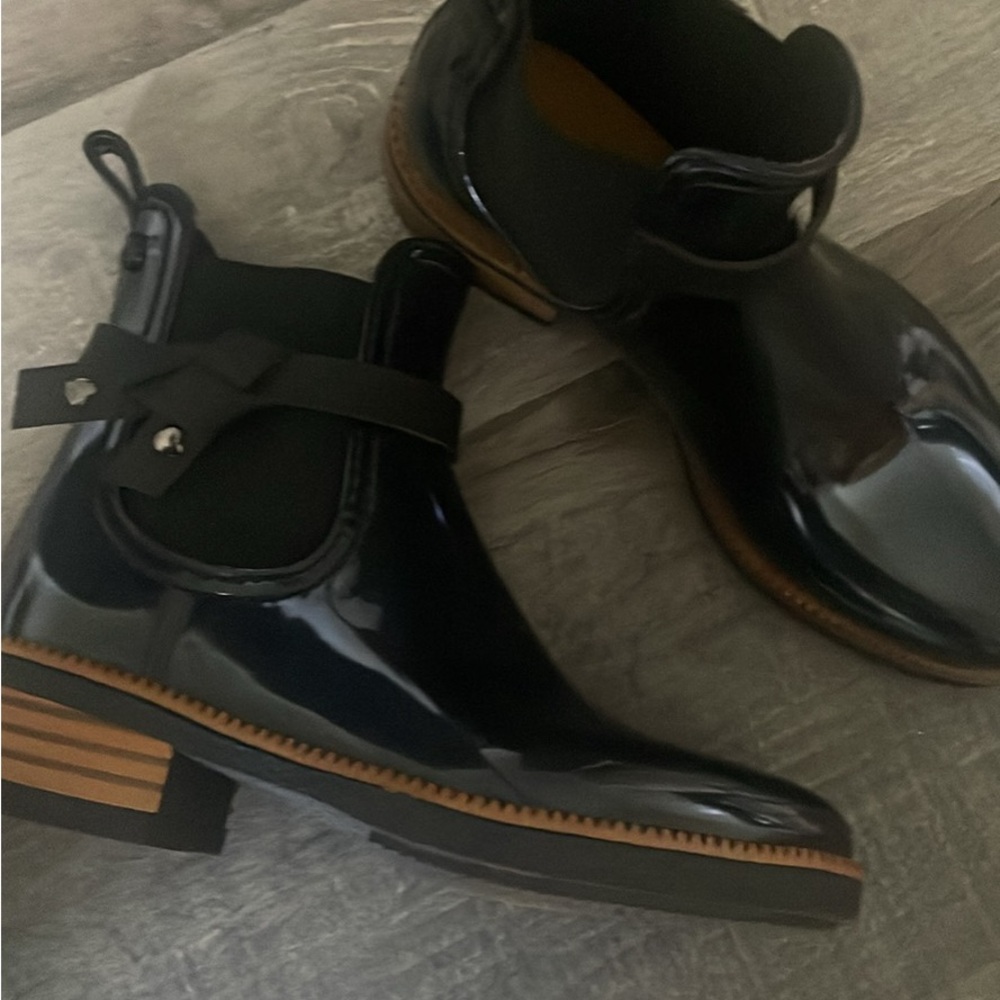 Black Ankle Boots with Strap Detail
